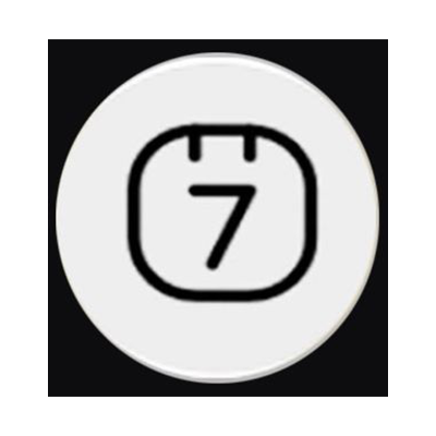 Icon με ένα ημερολόγιο και τον αριθμό 7.